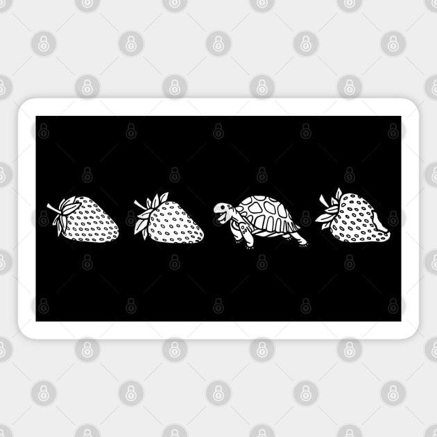 Strawberry Pet Turtle Magnet by Downtown Rose